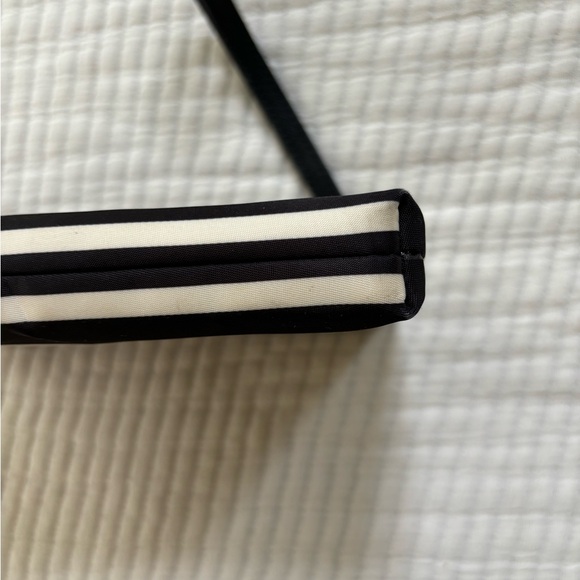 Kate Spade Leoni Wilson Road Nylon Wristlet, French Stripe Black and Cream - Picture 15 of 15